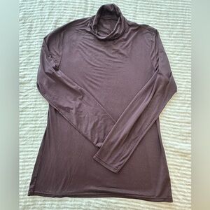 Uniqlo HEATTECH Long Sleeve Turtleneck in Chocolate Brown